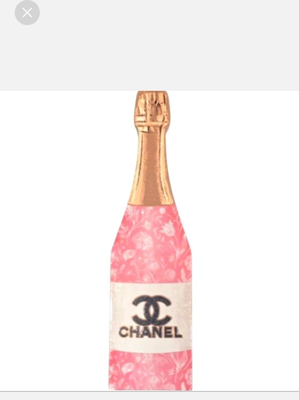 CC fashion Luxury Pink & Gold Decorative Champagne Bottle Table Top Wood Accent
